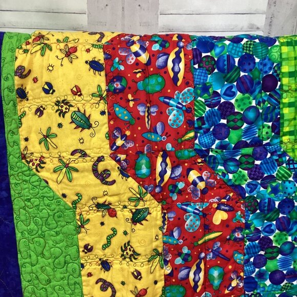 Handmade Snake Quilt Kids Blanket - Picture 3 of 11